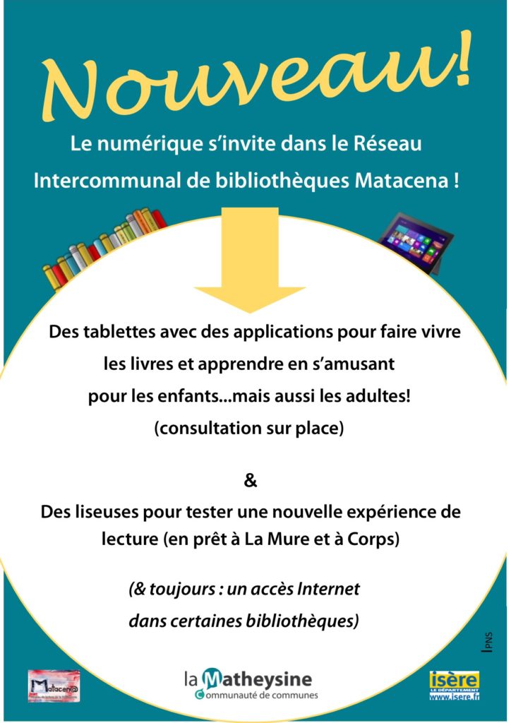 Tablettes et liseuses dans le réseau Matacena