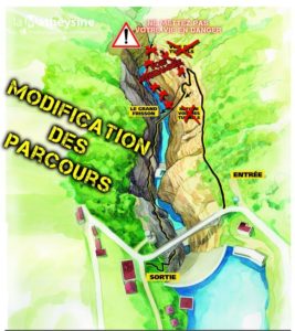 Nouveau parcours via ferrata suite éboulement