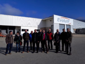 Les élus visite de chantier espace Evolutif