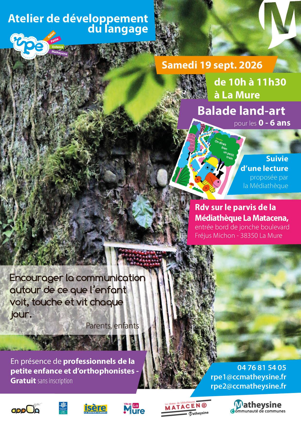 Balade land-art  pour les 0 – 6 ans / samedi 19 septembre 2026