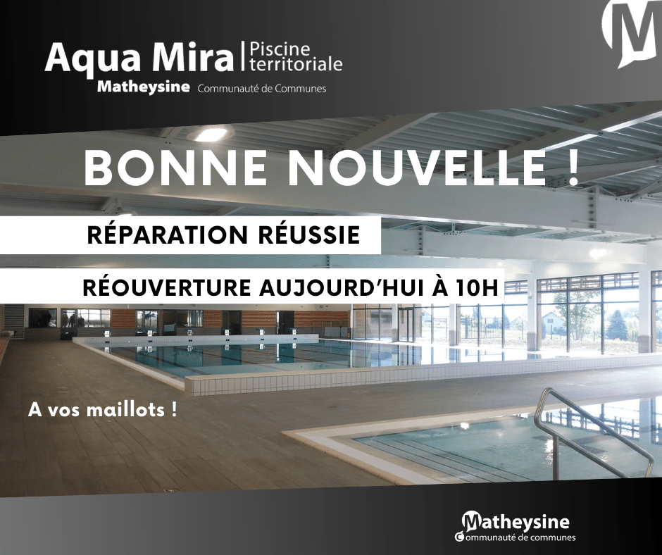 Réouverture de la piscine