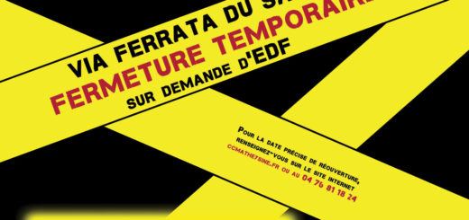 Fermeture temporaire de la via ferrata du Sautet