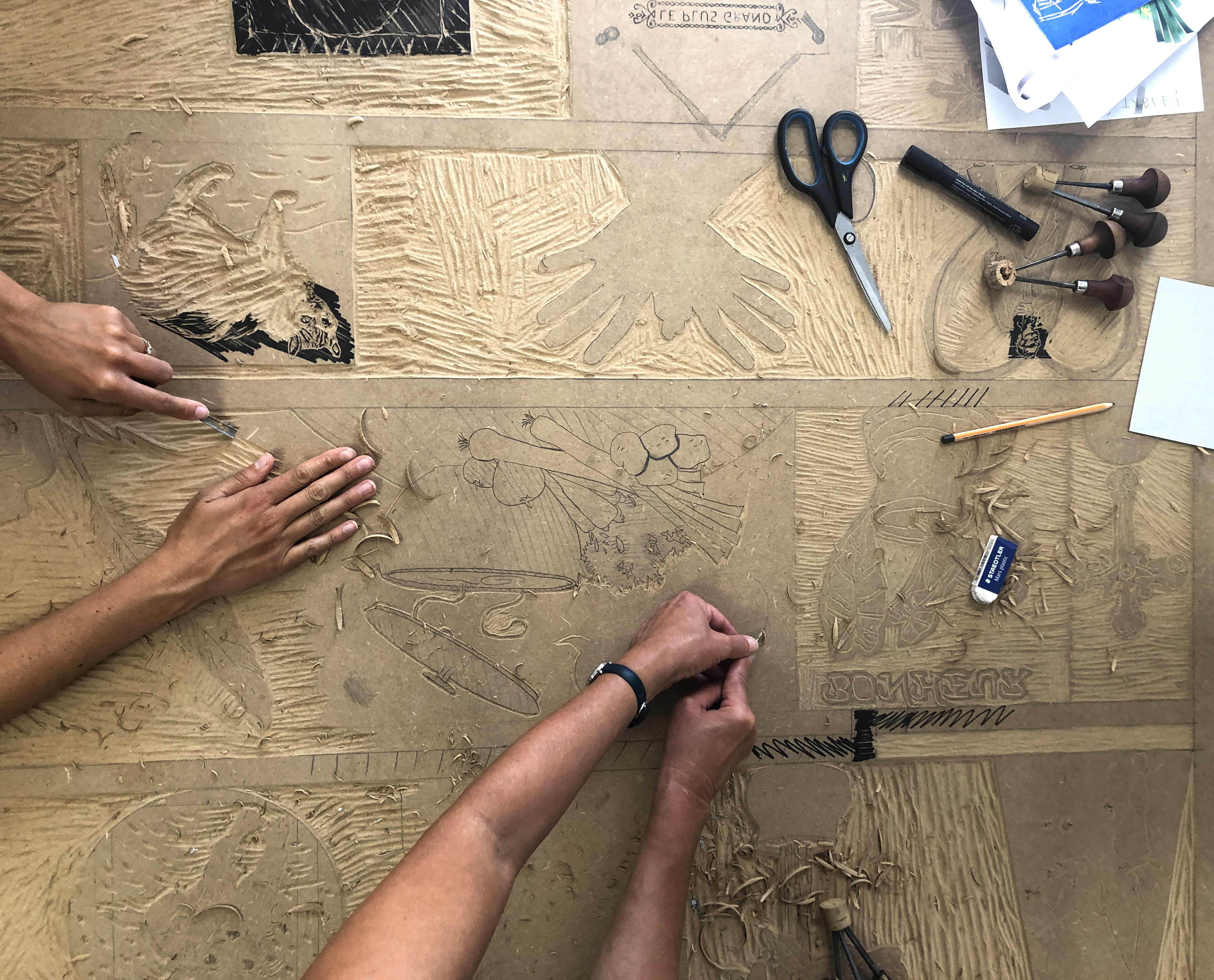 Ateliers d’initiation à la GRAVURE sur bois ou caoutchouc alimentaire